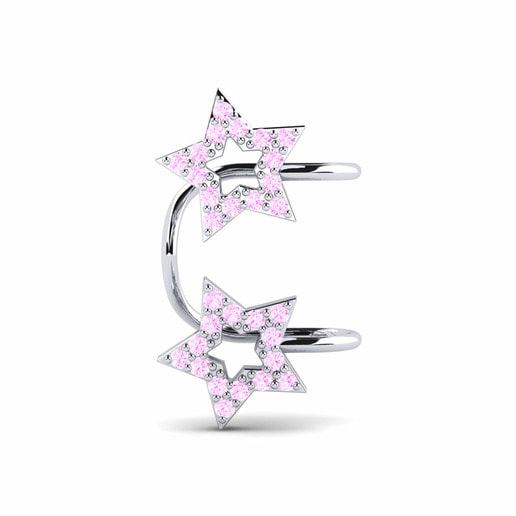 Earring Turno 585 White Gold & Pink Sapphire