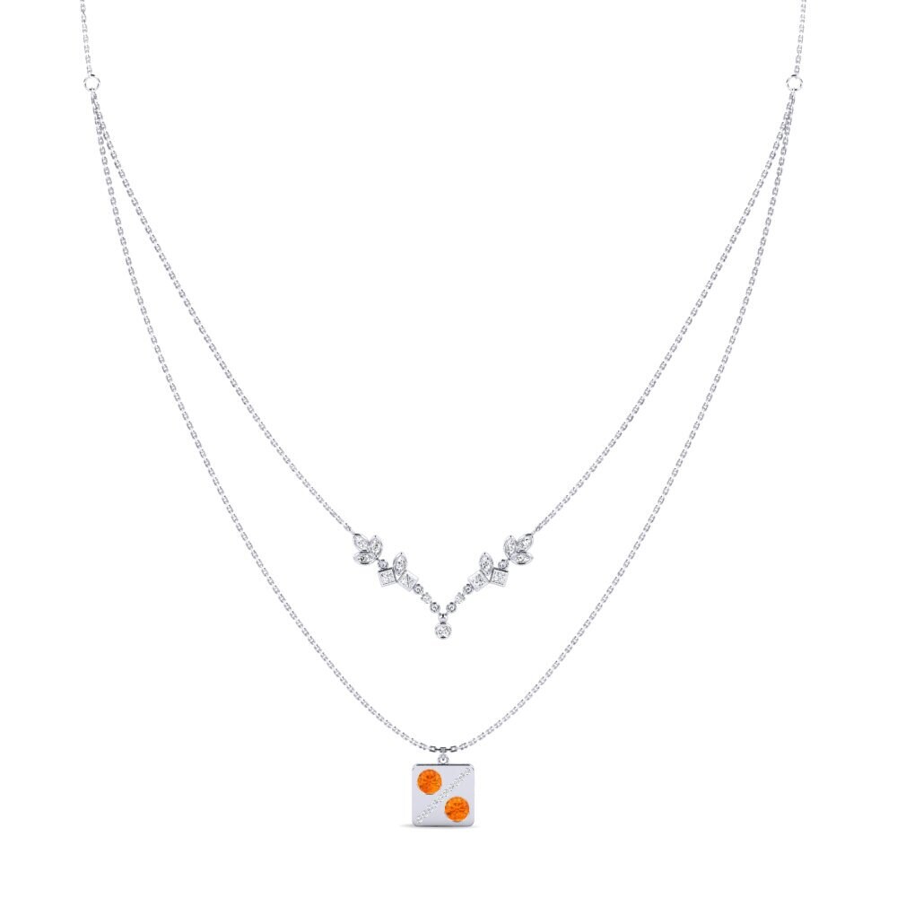 Zafiro Naranja Collar de Mujer Tusconium