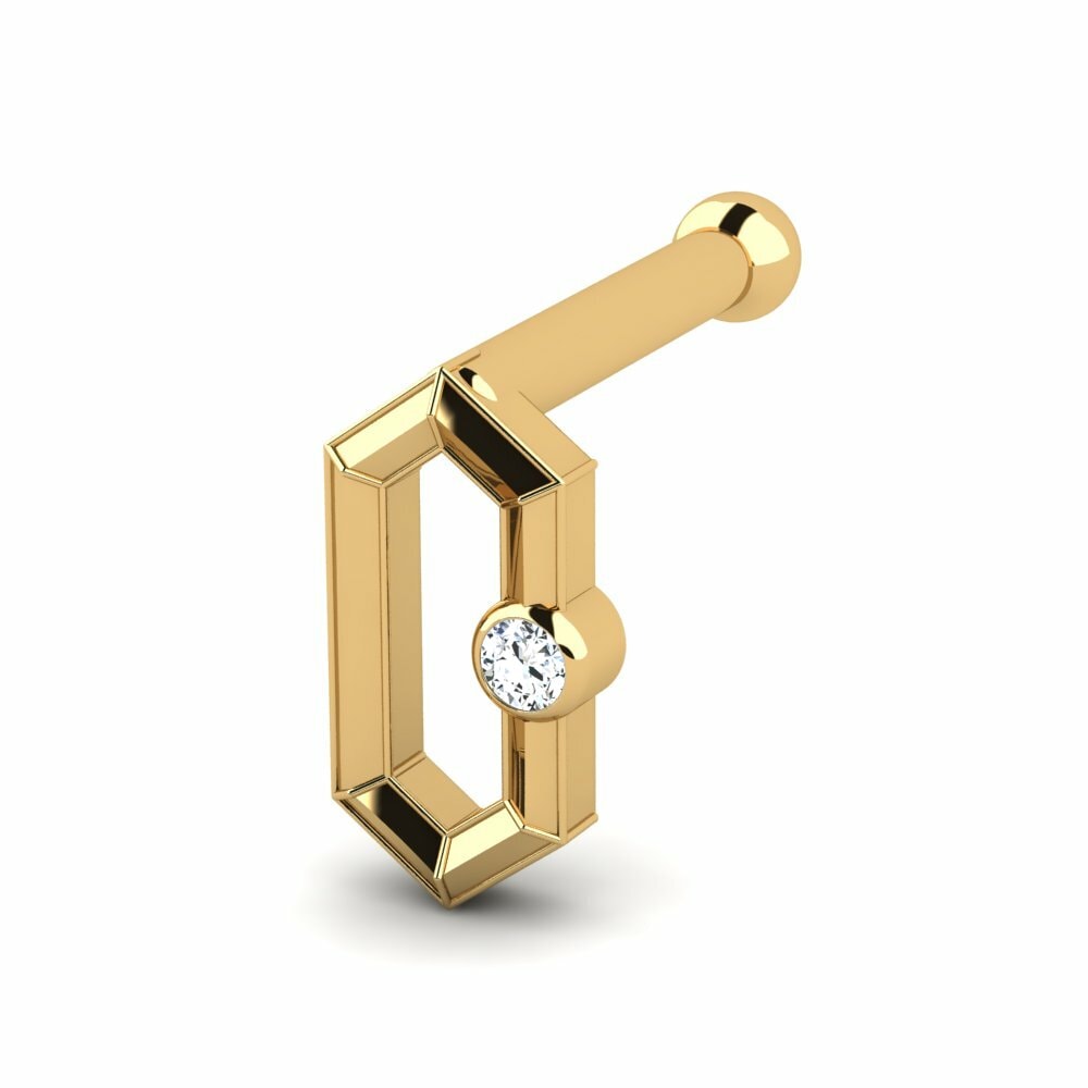 14K Geel Goud Neus Pin Tuyet
