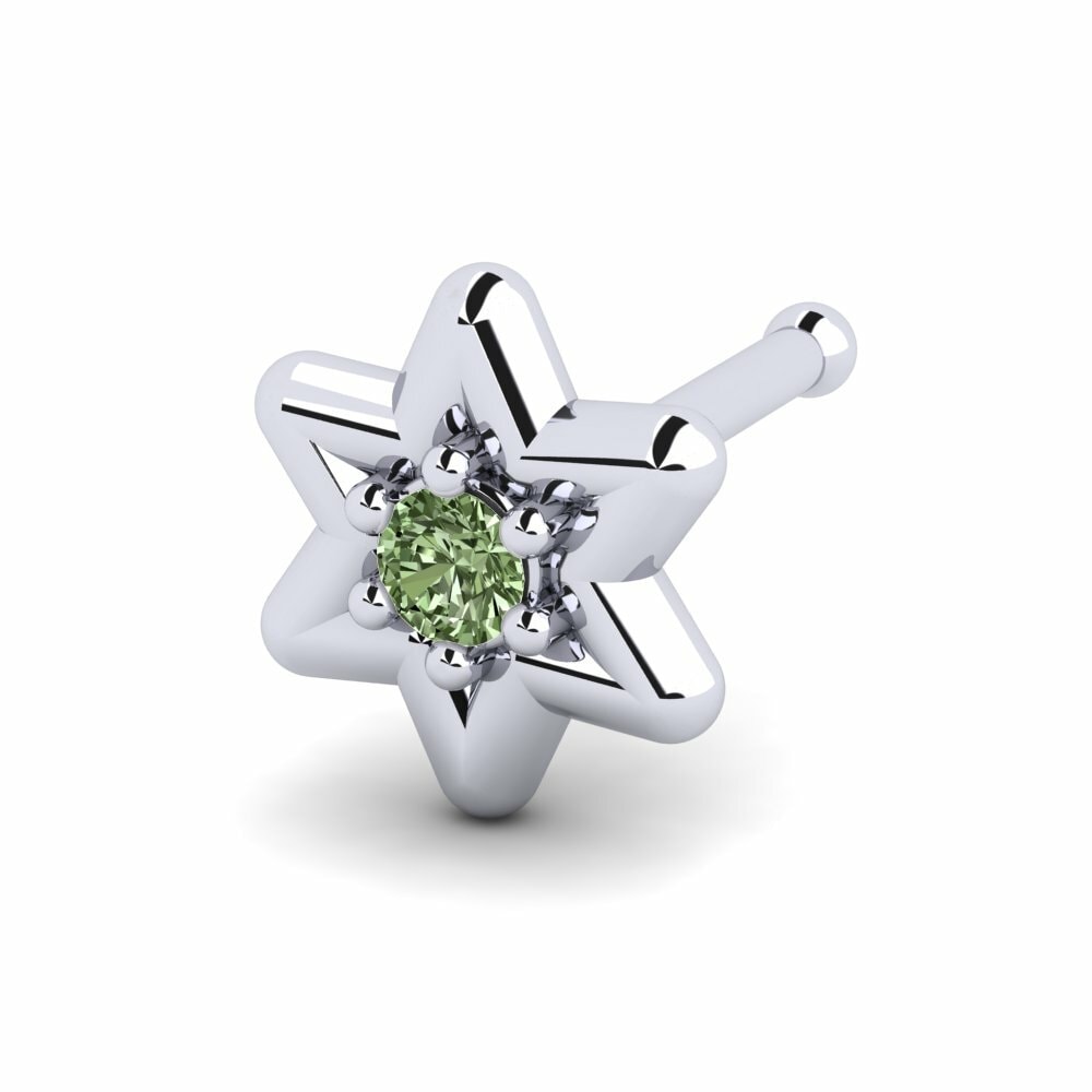 Groene Diamant Neus Pin Twelfth