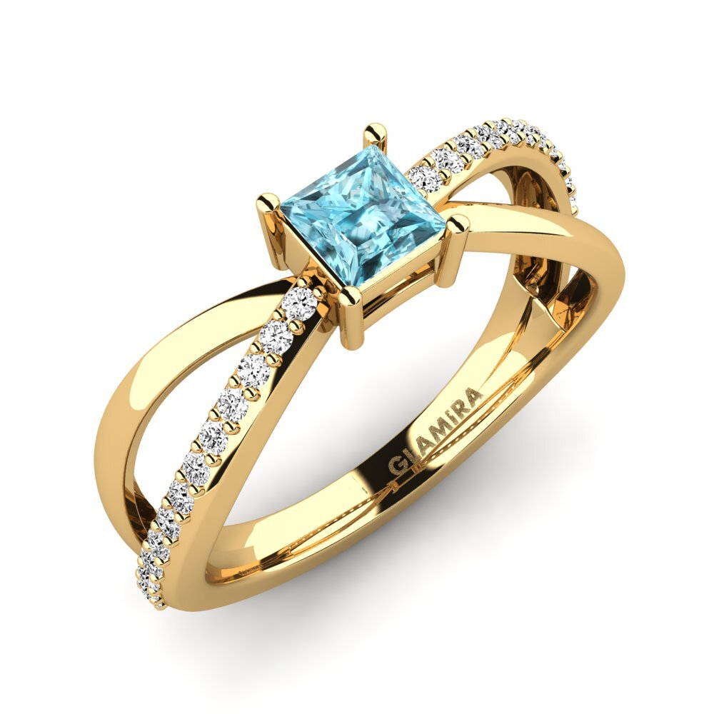 Prinzess Blauer Zirkon Verlobungsring Tyrogue