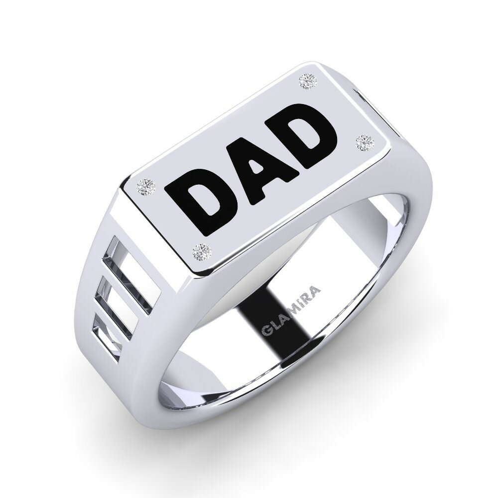 Symbols White Gold Men's Ring Tyson