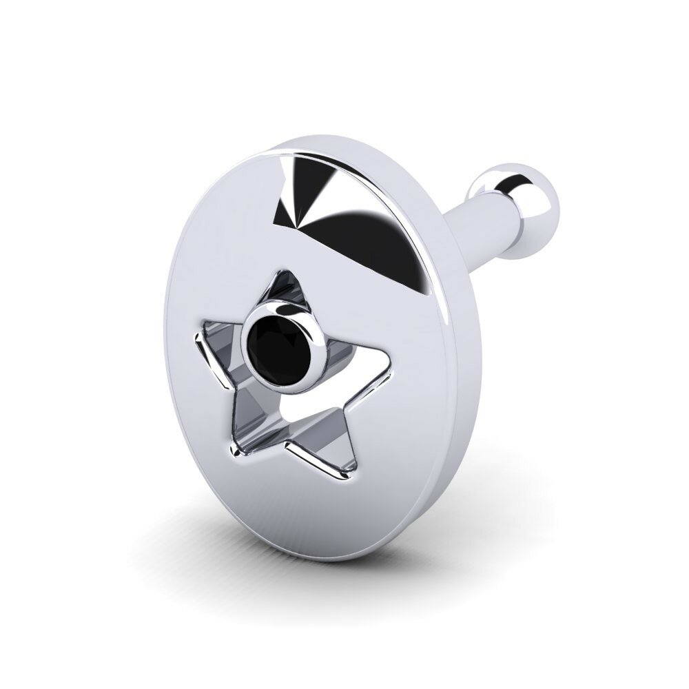 Saphir noir Piercing Nez Uccell