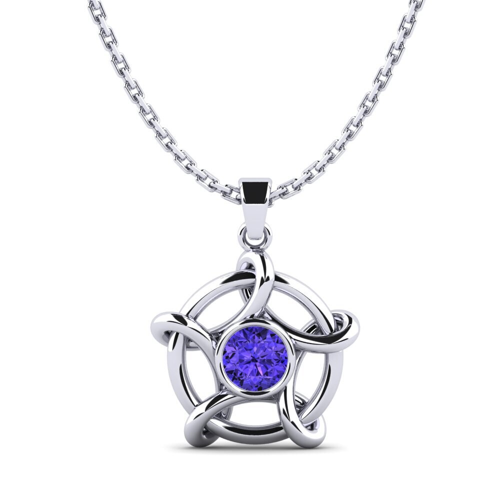 Tròn Đá Tanzanite Mặt dây chuyền nữ Uccidere