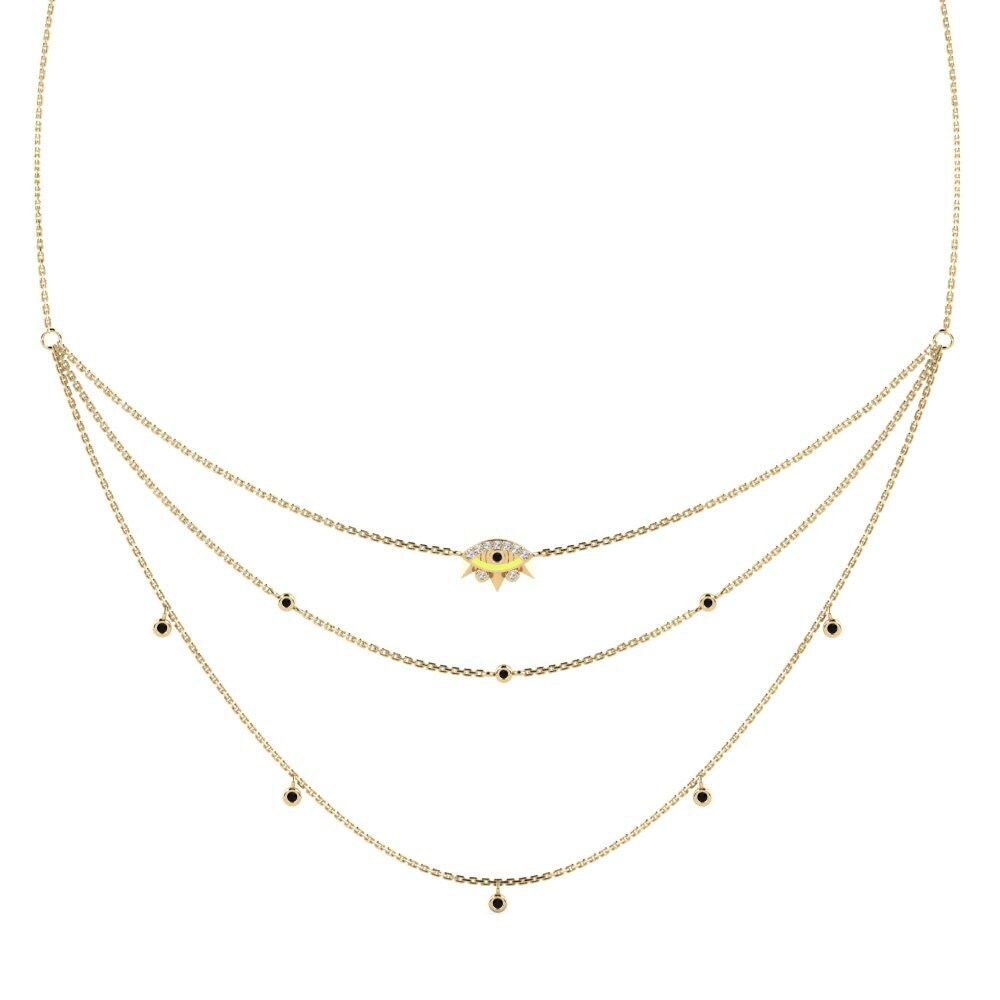 Zafiro negro Collar de Mujer Ukuvieka