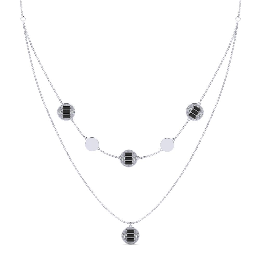Baguette Black Onyx Women's Necklace Ulle