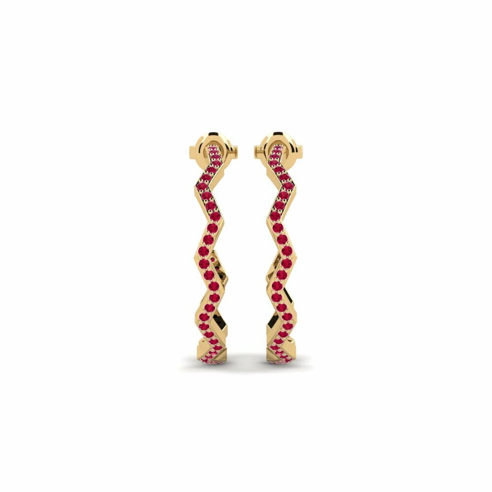 Rubis Boucle d'oreille femme Umaaraw
