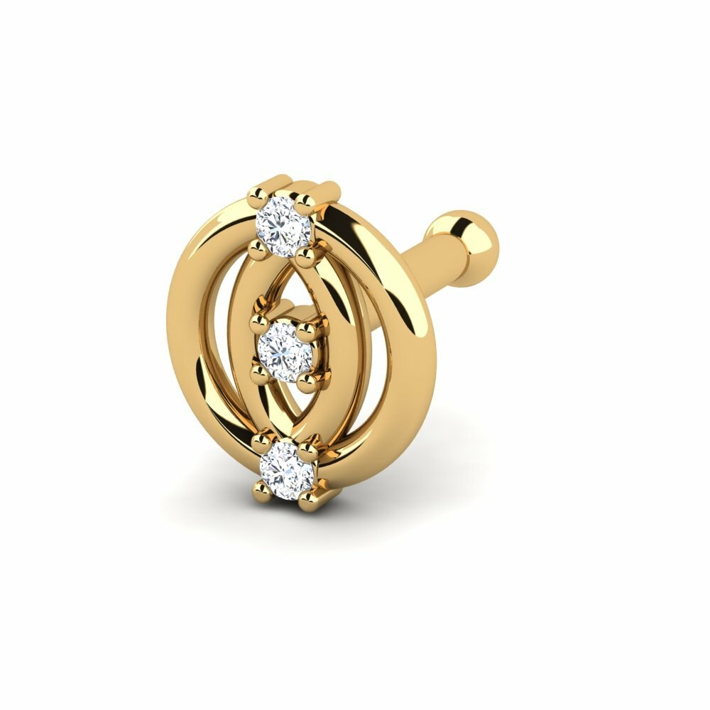 14K Geel Goud Neus Pin Umano