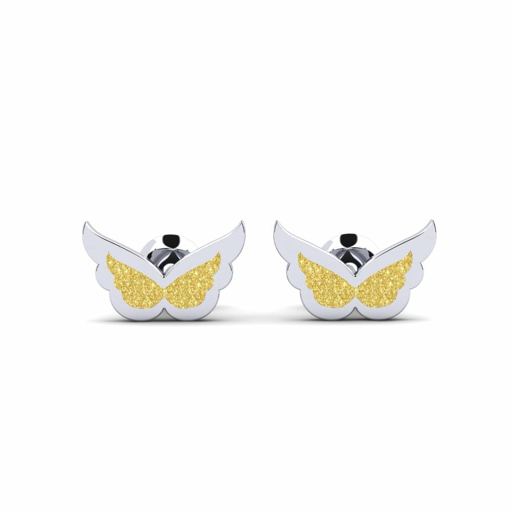 14k Oro Blanco Pendiente para Niño Umdlalo