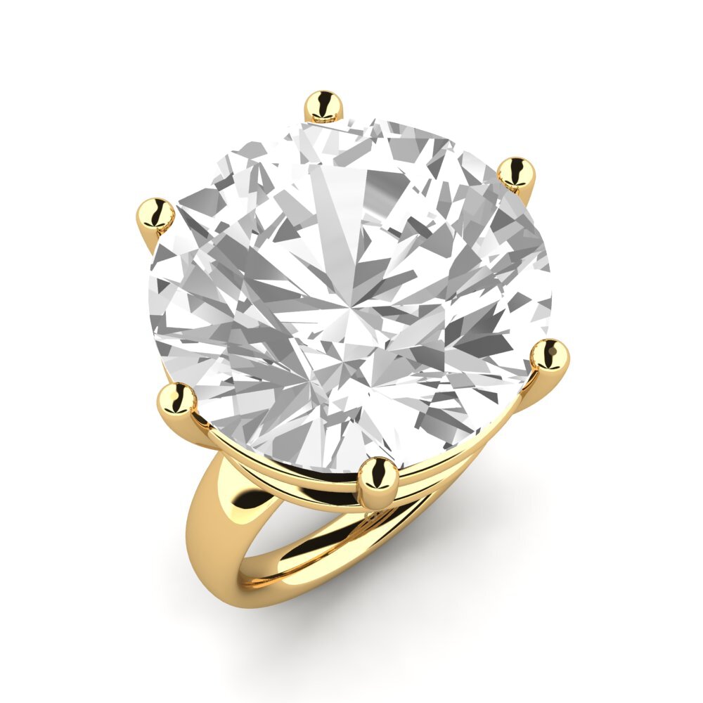 9k Oro Amarillo Topacio blanco Anillo Umika