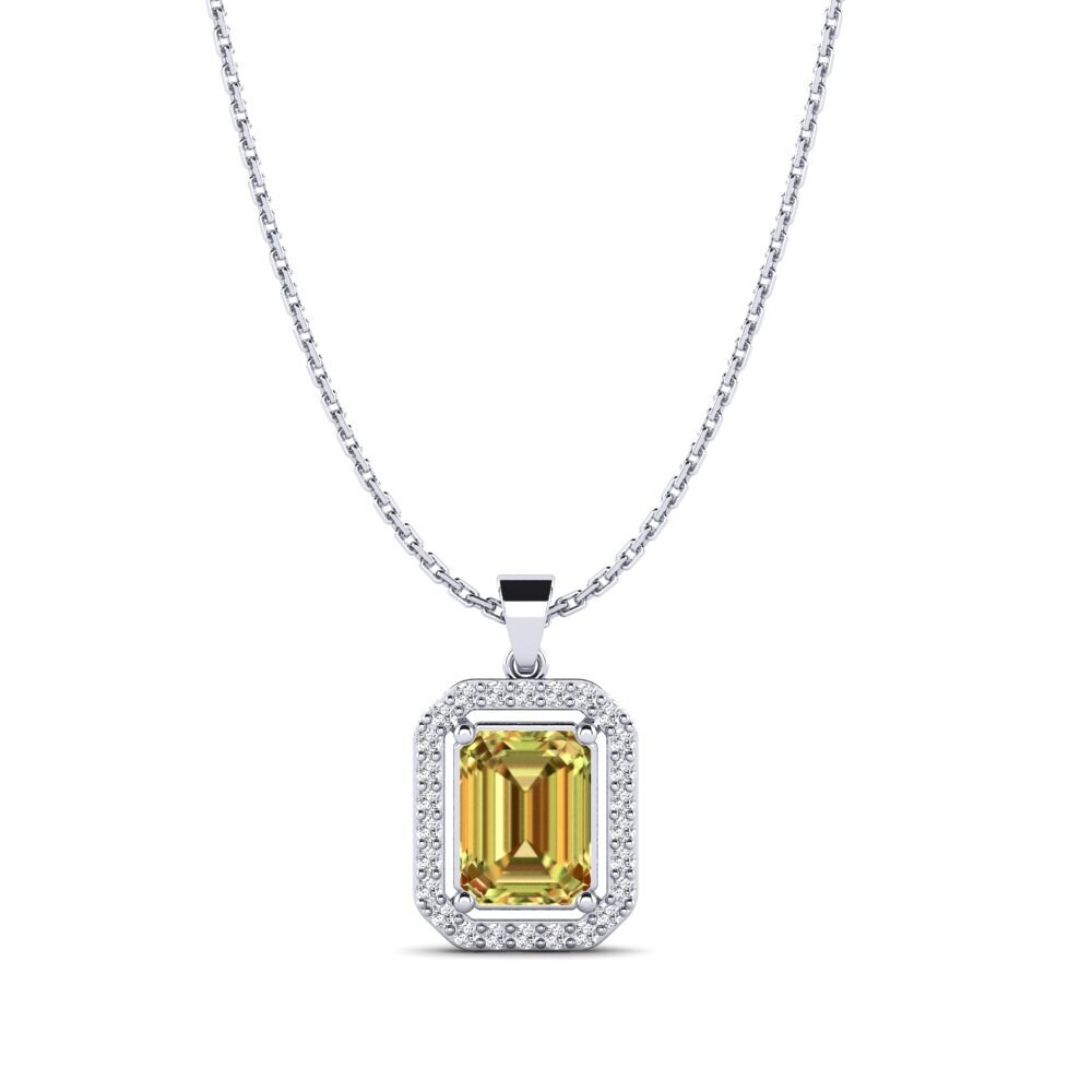 18ct White Gold Sultan Stone Women's Pendant Unallegedly