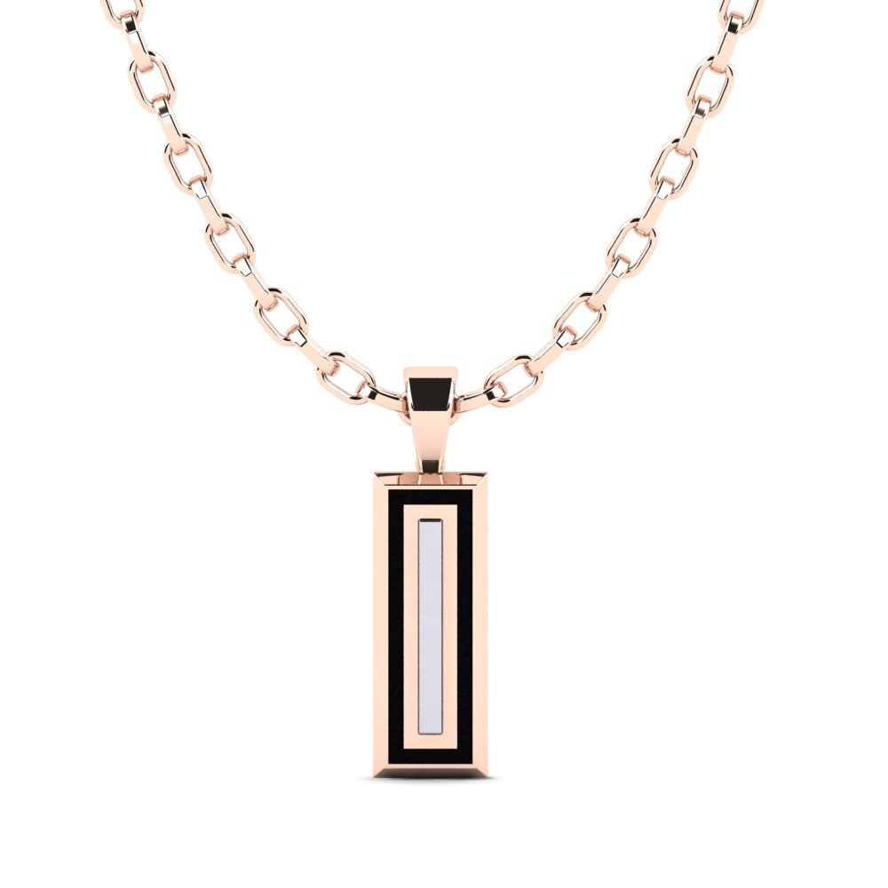 Or Rose & Blanc 585 Pendentif pour homme Unarm