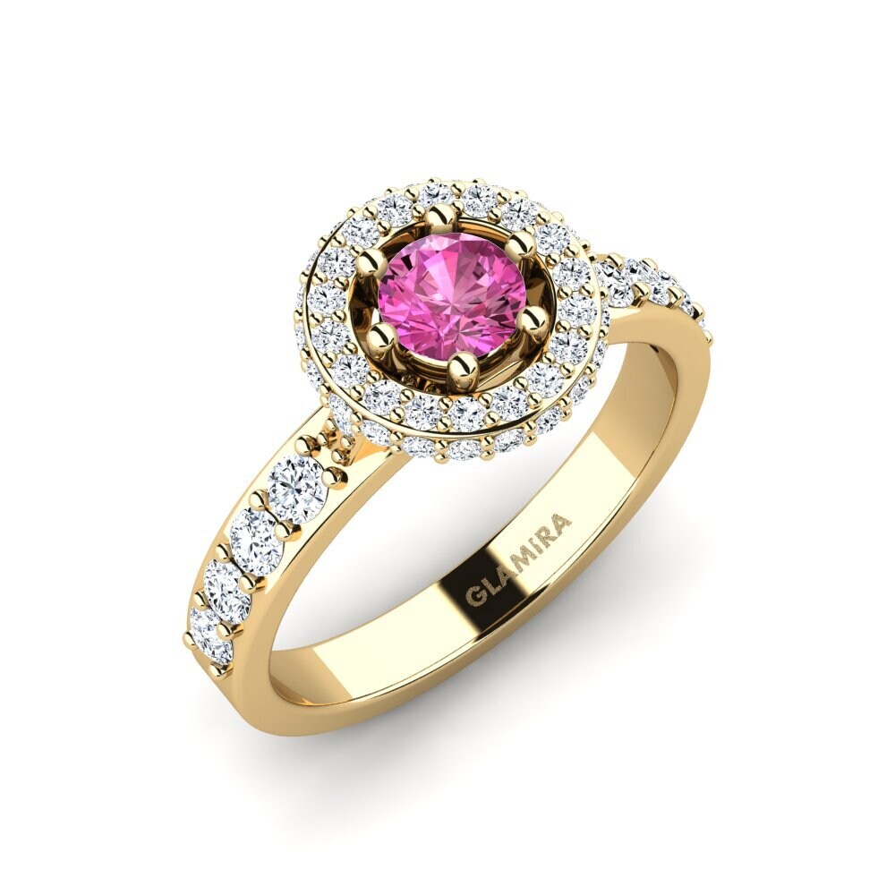 Pink Topaz Engagement Ring Unen