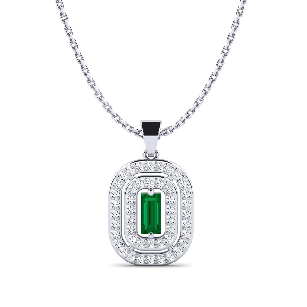 Circonita Verde Colgante de Mujer Unfringed