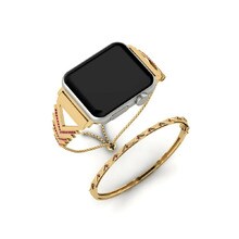 Apple Watch® Unikalus Set Stainless Steel / 585 Yellow Gold & Hồng Ngọc