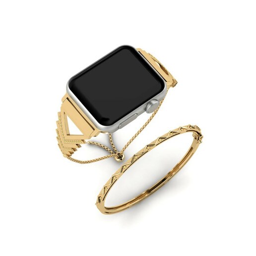 Apple Watch® Unikalus Set Stainless Steel / 585 Yellow Gold & Kim Cương Vàng