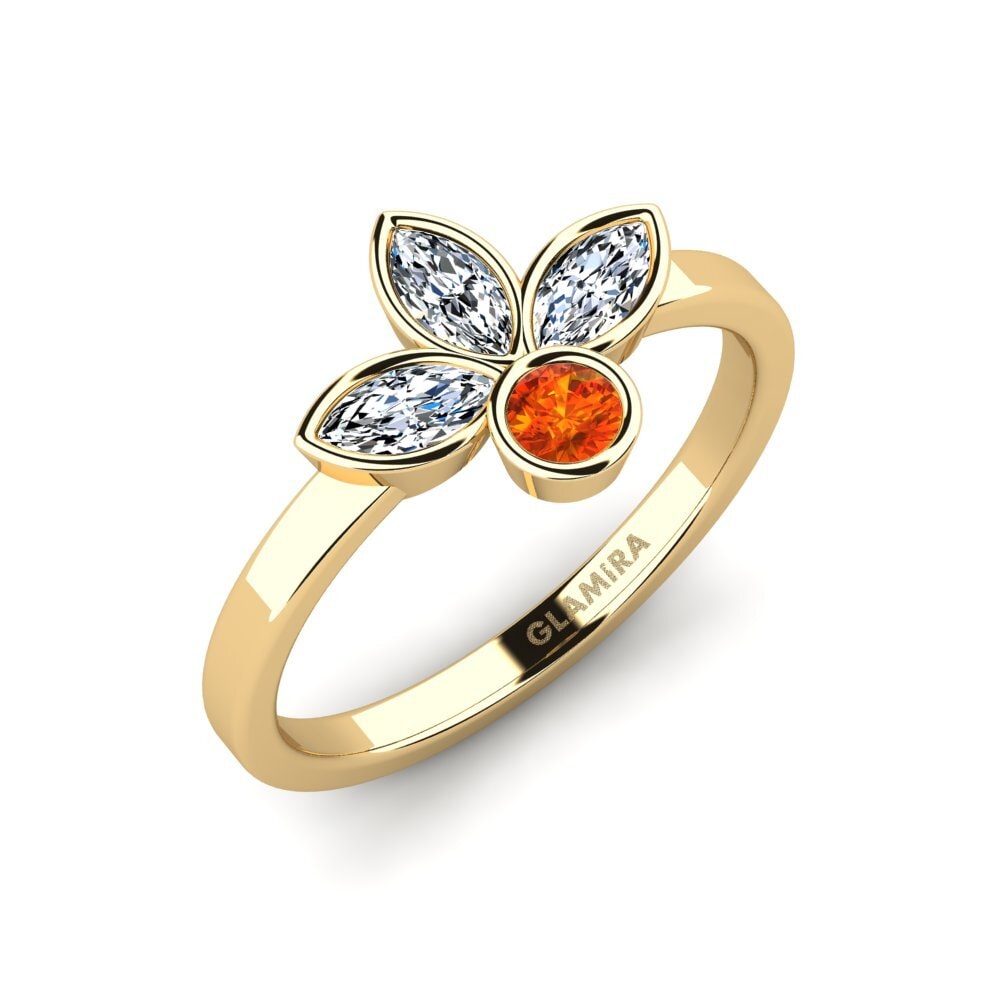 Orange Sapphire Engagement Ring Unloph