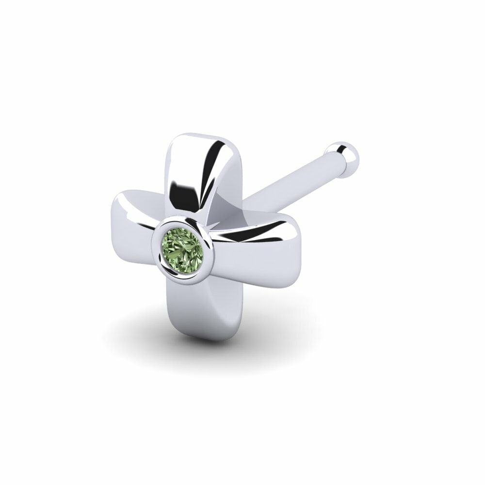 Groene Diamant Neus Pin Unsmelled