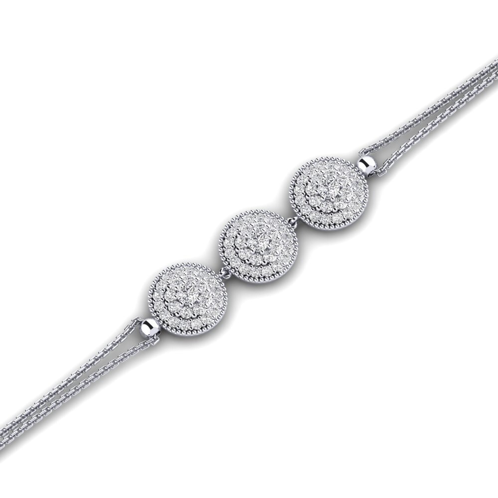 Weißgold 585 Diamant Damen armband Unwhis