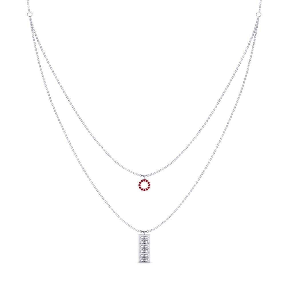 Red Zirconia Women's Necklace Uppell