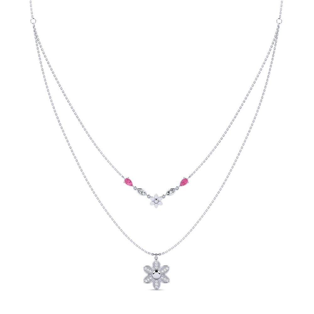 Pink Tourmaline Women's Necklace Uppene