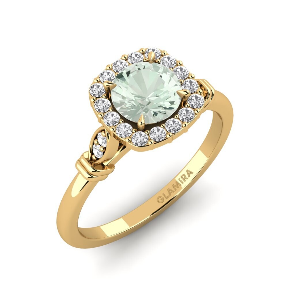 14k Oro Amarillo Anillo de compromiso Magdalen