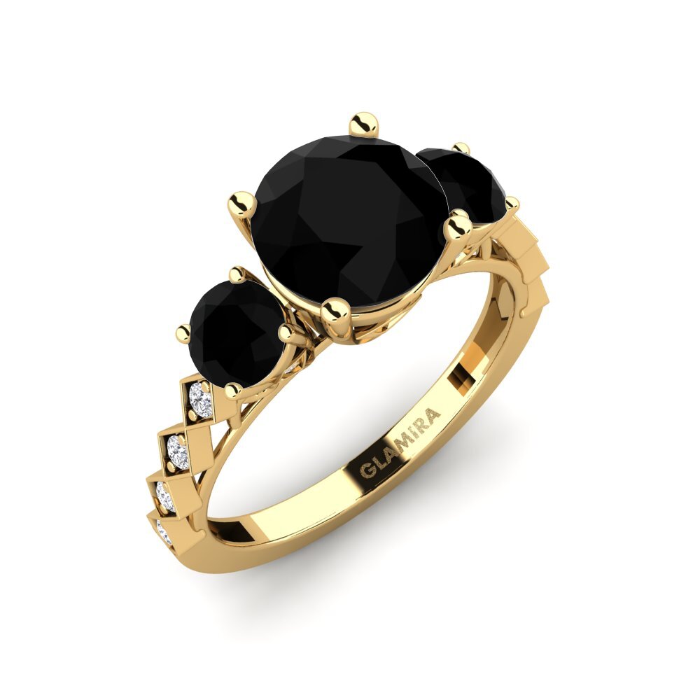 Black Diamond Engagement Ring Marhta