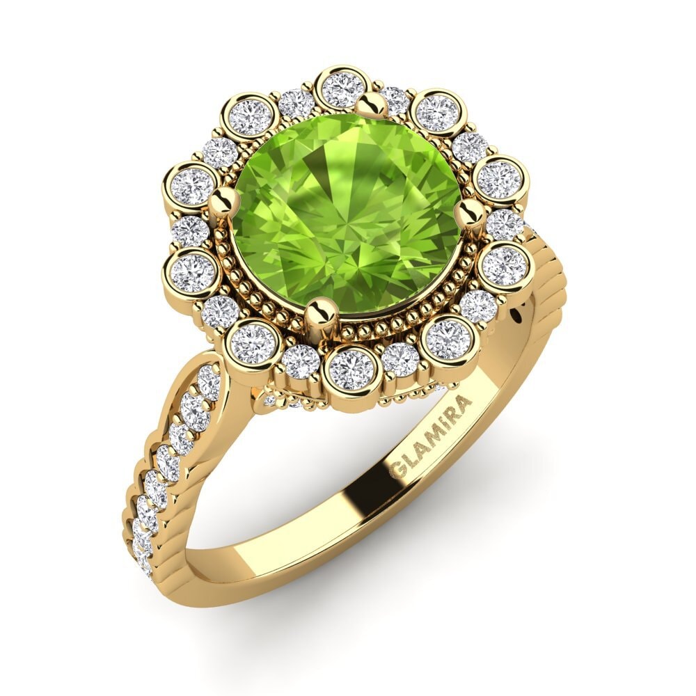 Peridot Engagement Ring Marine