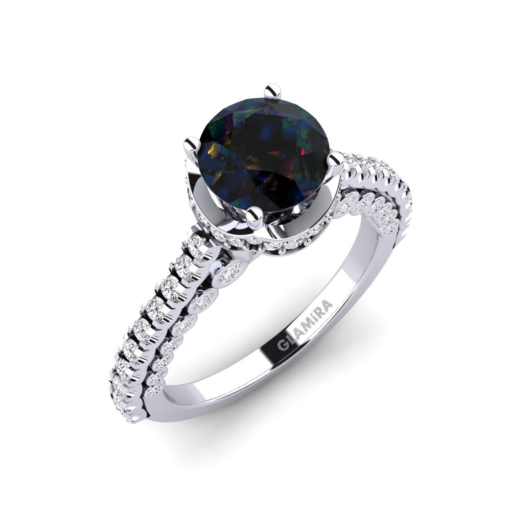 Black Opal Engagement Ring Michell