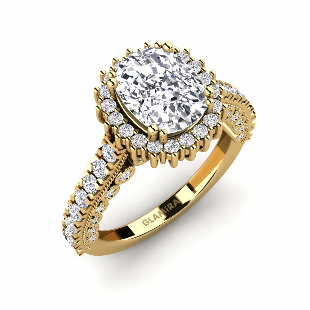 Vintage Anillos de compromiso Nanci Oro Amarillo 585 Diamante