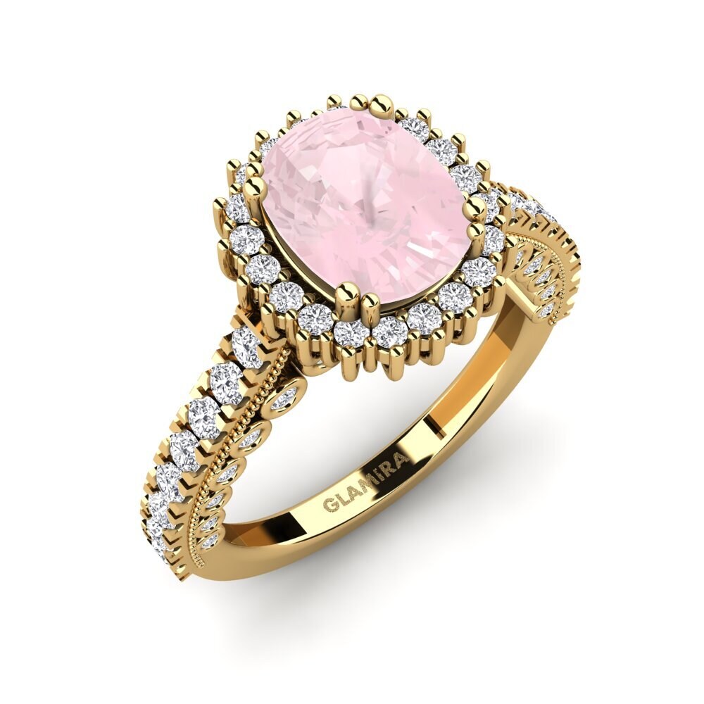 Rose Quartz Engagement Ring Nanci