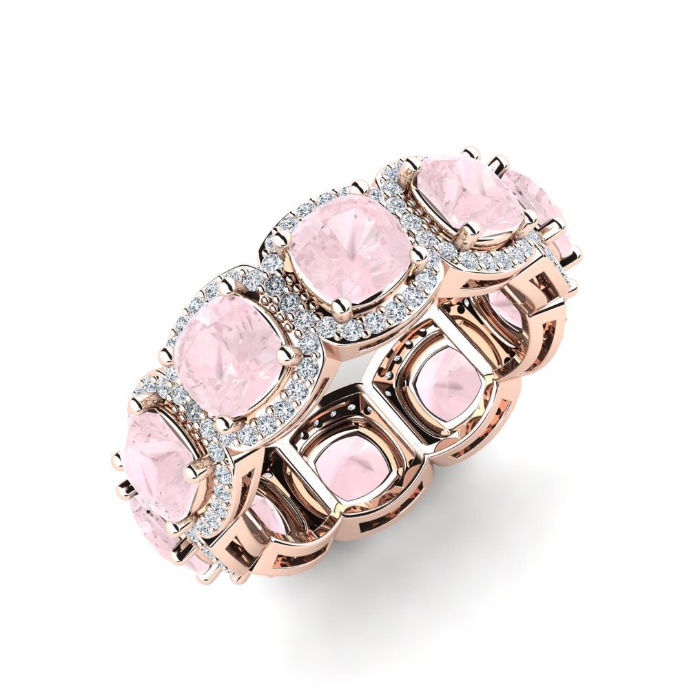 Or rose 14k Quartz Rose Bague Tracie