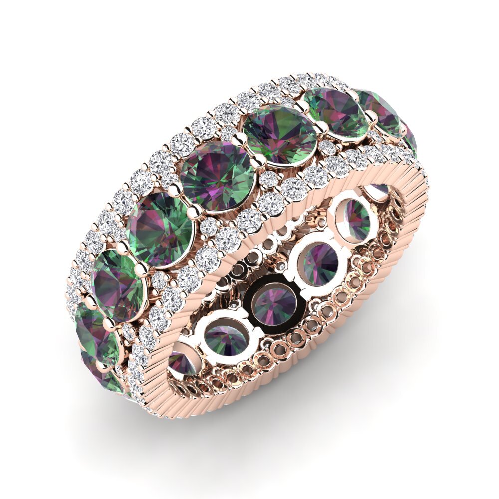 Or rose 14k Topaze mystique Bague Trinidad