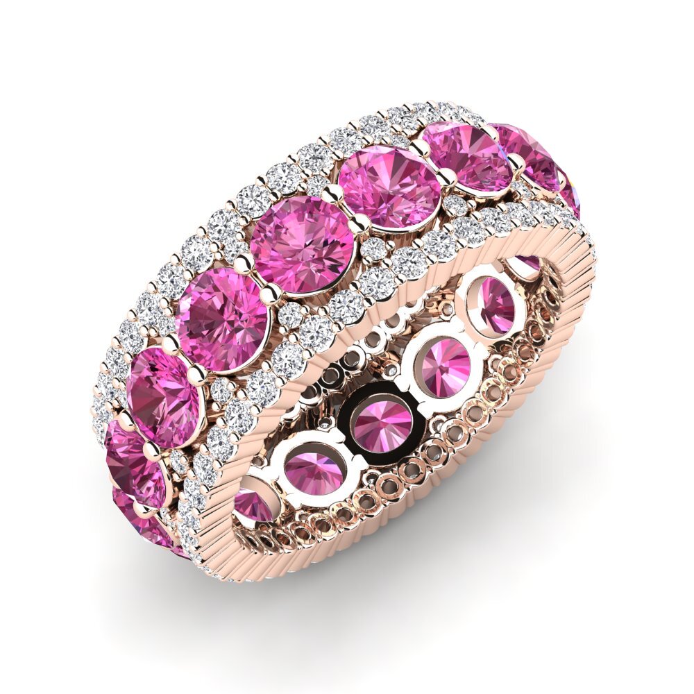 Or rose 14k Topaze Rose Bague Trinidad