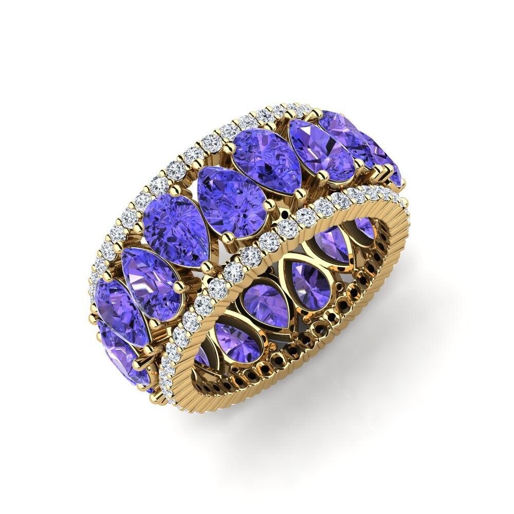 Or Jaune 14k Tanzanite Bague Youlanda