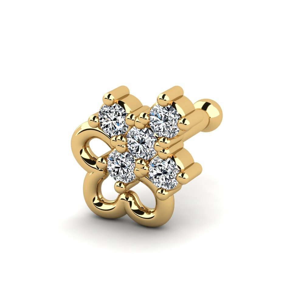 14K Geel Goud Neus Pin Urdou