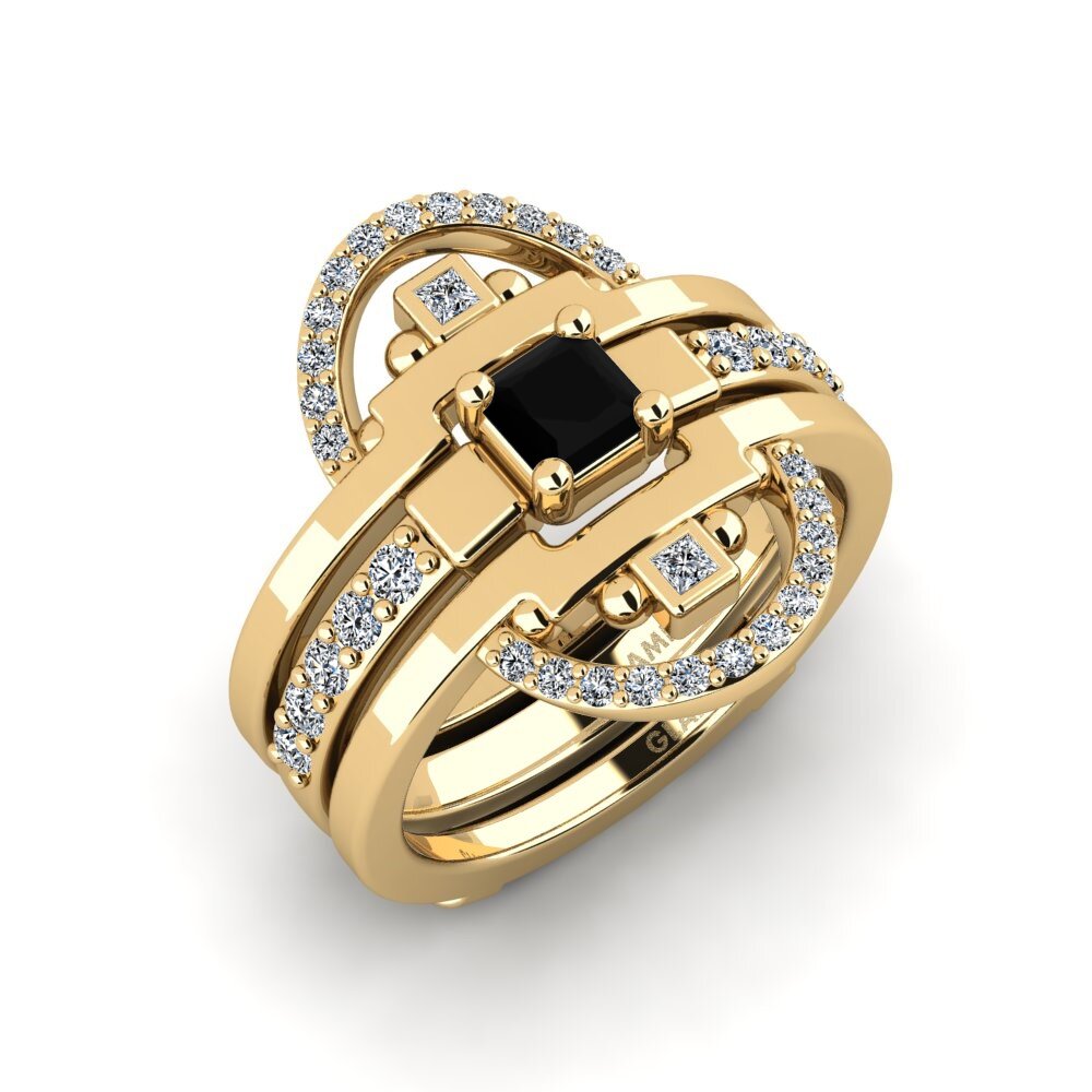 Zafiro negro Anillo Urherixa - SET