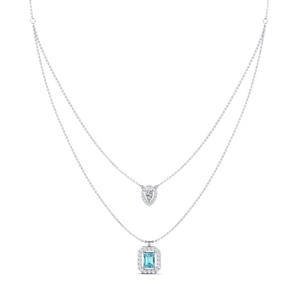 Blue Zircon Women's Necklace Urhti