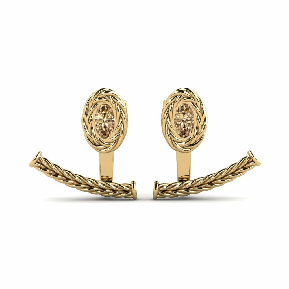 Bruine Diamant Dames Oorbellen Ursulare