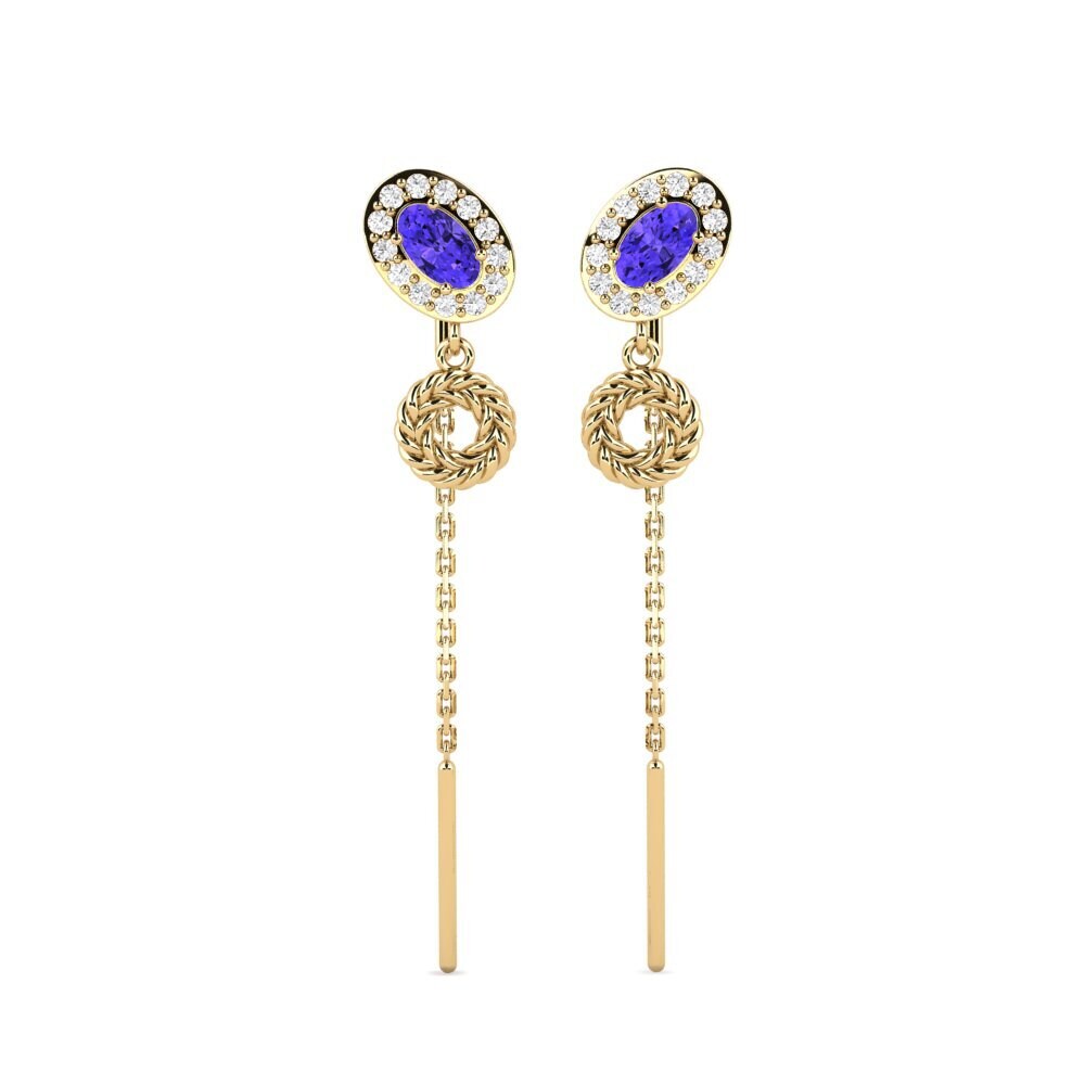 Oval Tanzanite Women's Earring Uskyldig