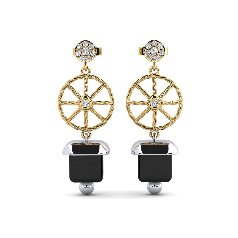 18ct Yellow & White Gold Lab Grown Diamond Women's Earring Utopus