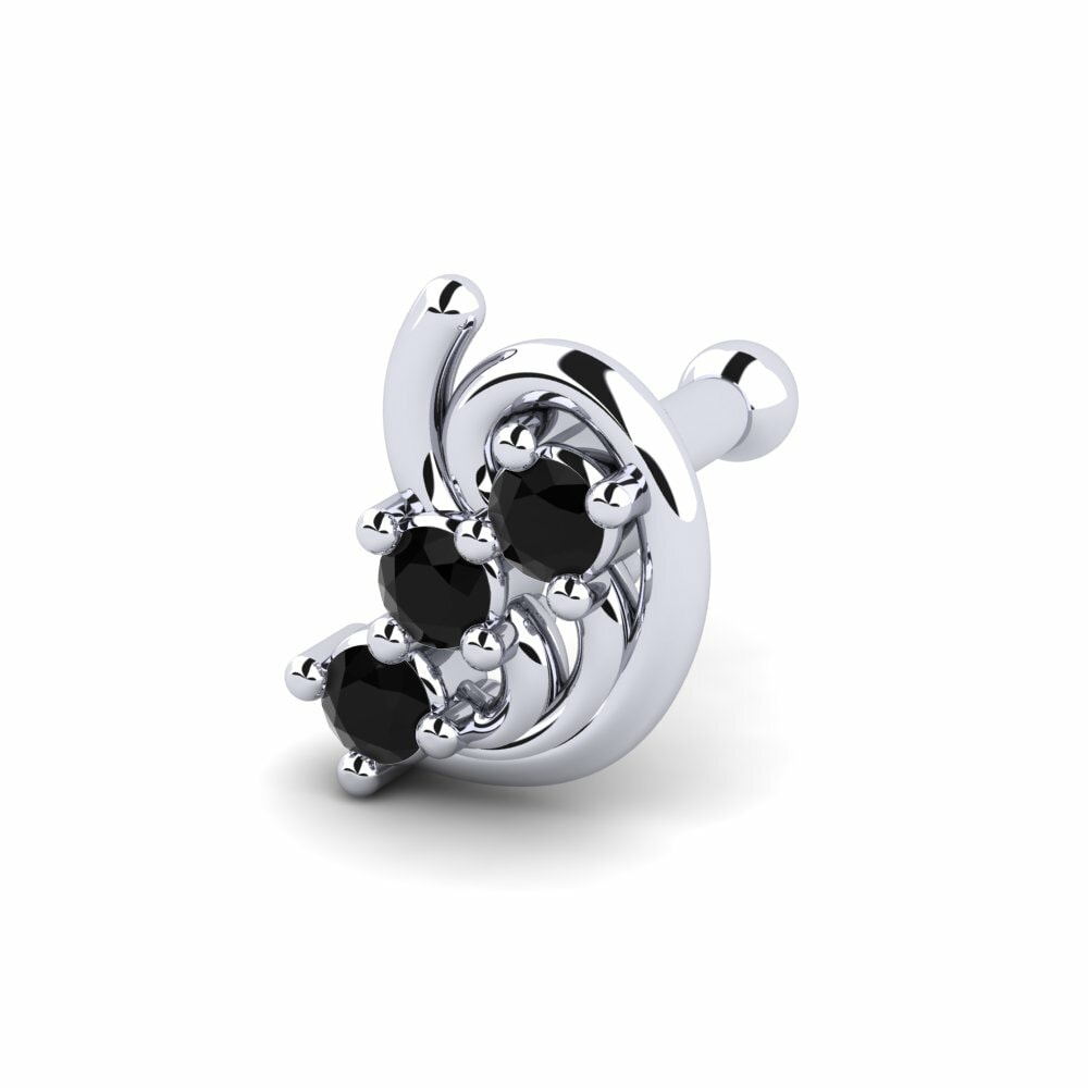 Saphir noir Piercing Nez Uvert