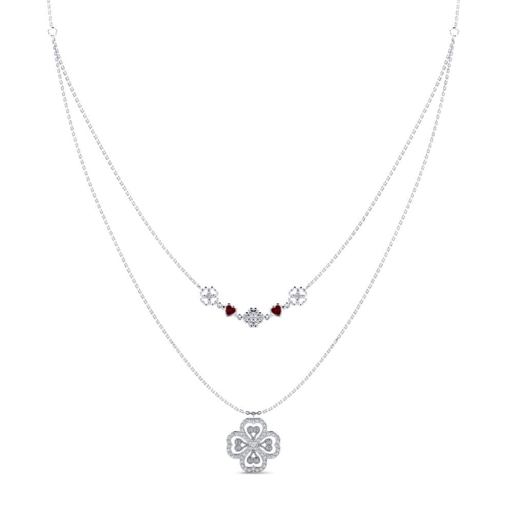 Trái Tim Đá Ruby / Hồng Ngọc Dây chuyền nữ Uvuloa