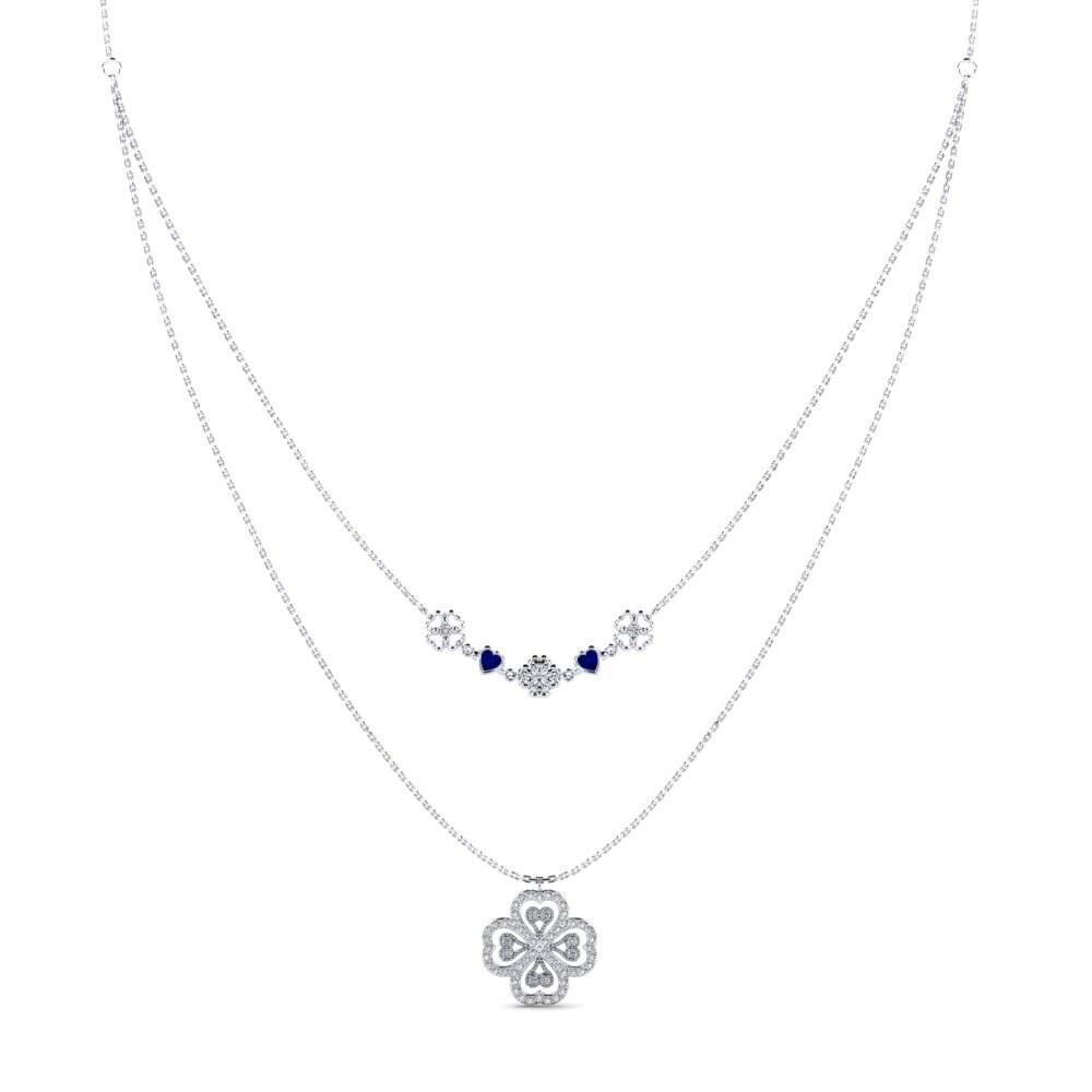 Trái Tim Đá Sapphire Dây chuyền nữ Uvuloa