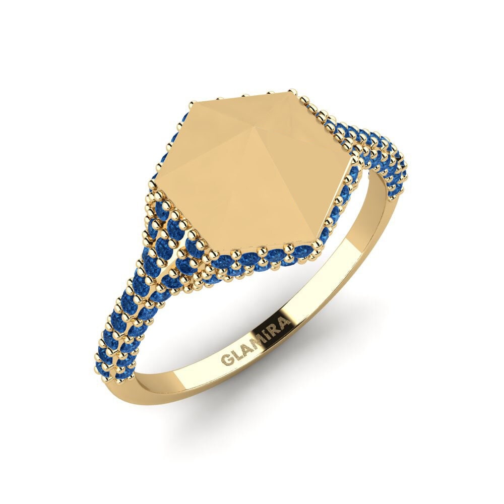 Dark Blue Zirconia Ring Uwepo