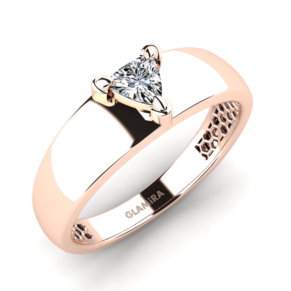 Oro Rosso 375 Zircone Anello da uomo Vacanza