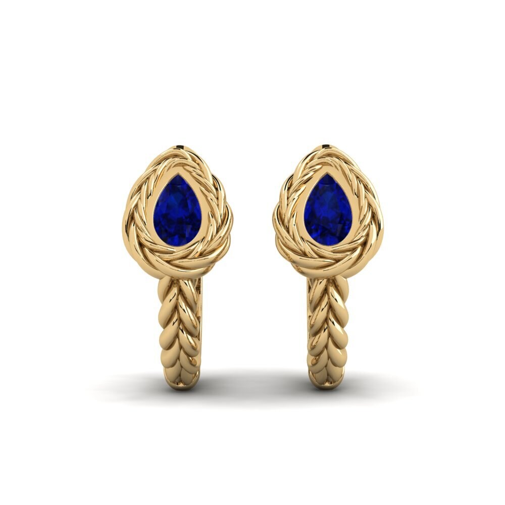 Poire Saphir Boucle d'oreille femme Valentinos