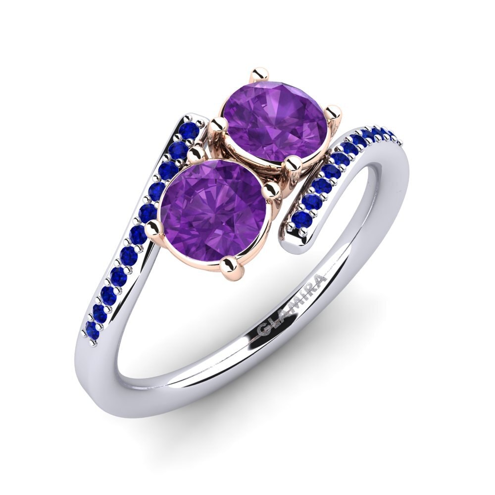 14ct White / Rose Gold Ring Valeska