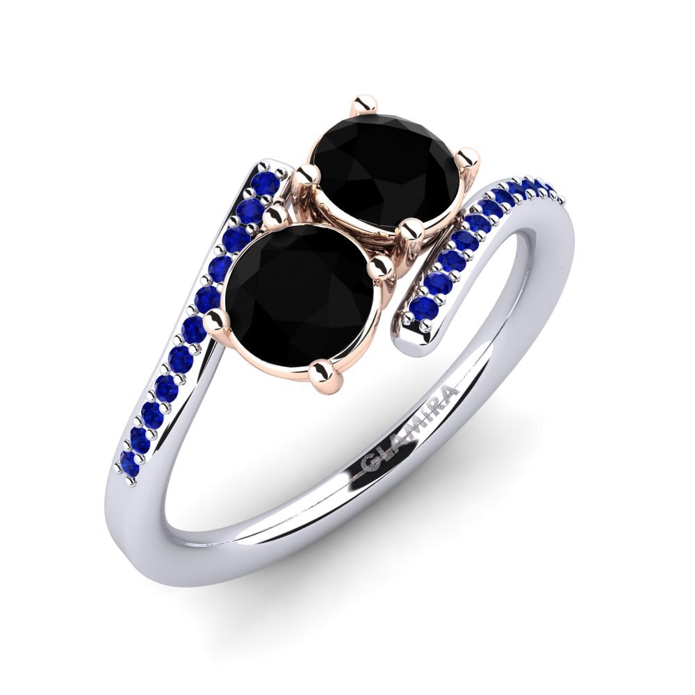 18ct White & Rose Gold Ring Valeska