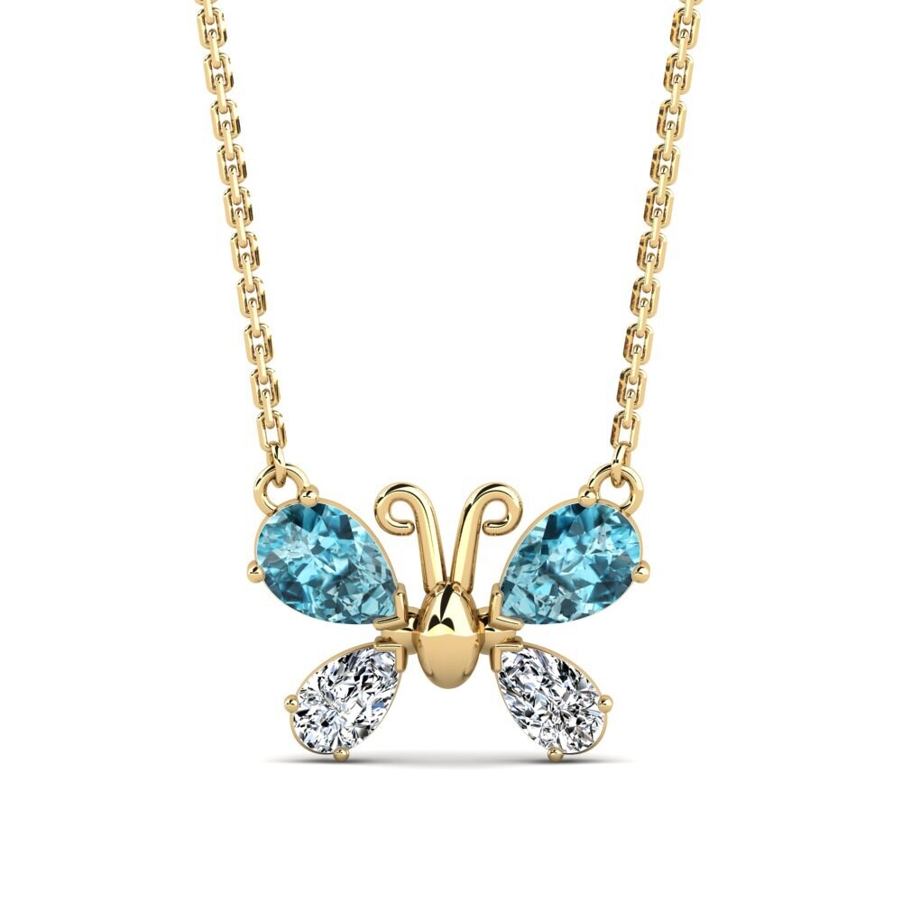 Blue Zircon Women's Necklace Vameti